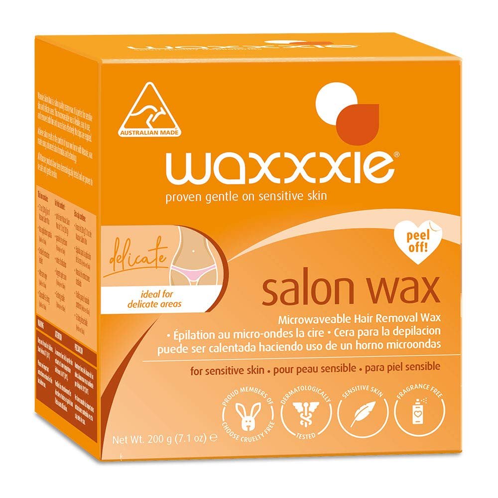 Waxxxie Salon Wax 6.7 fl oz Microwaveable Professional Peel Off Hair Removal Wax for Home Use with Salon-Quality Results