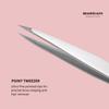 Manicare Point Tweezer - Surgical Grade Stainless Steel, Sharp Pointed Tips, Precision Plucking, Eyebrow Tweezing, Removes Unwanted Facial Hair, Ingrown Hairs, Splinters, Professional Beauty Tool view 4