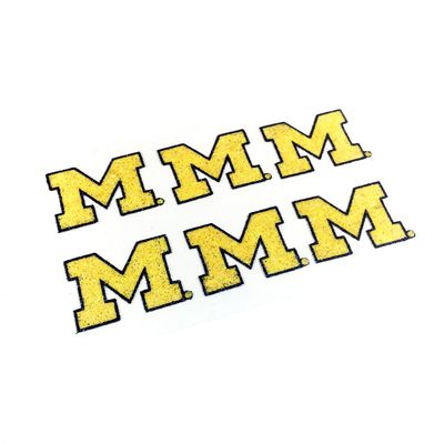 EyeBlack University of Michigan Wolverines Glitter Decal Under Eye Black Perfect for Tailgates, Game Days and Cheering Sport Team - 3 Pairs / 6 Decals