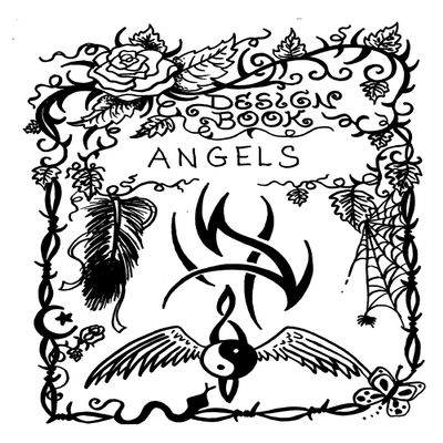 Angels Tattoo Design Book, Inspiration Guide, and Adult Coloring Book. 100s of Intricate High-Res Henna Body Ink Artwork Sketches by Professional Artists to Trace, Stencil or Freehand