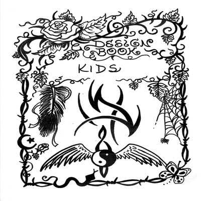 Kids Tattoo Design Book, Inspiration Guide, and Adult Coloring Book. 100s of Intricate High-Res Henna Body Ink Artwork Sketches by Professional Artists to Trace, Stencil or Freehand