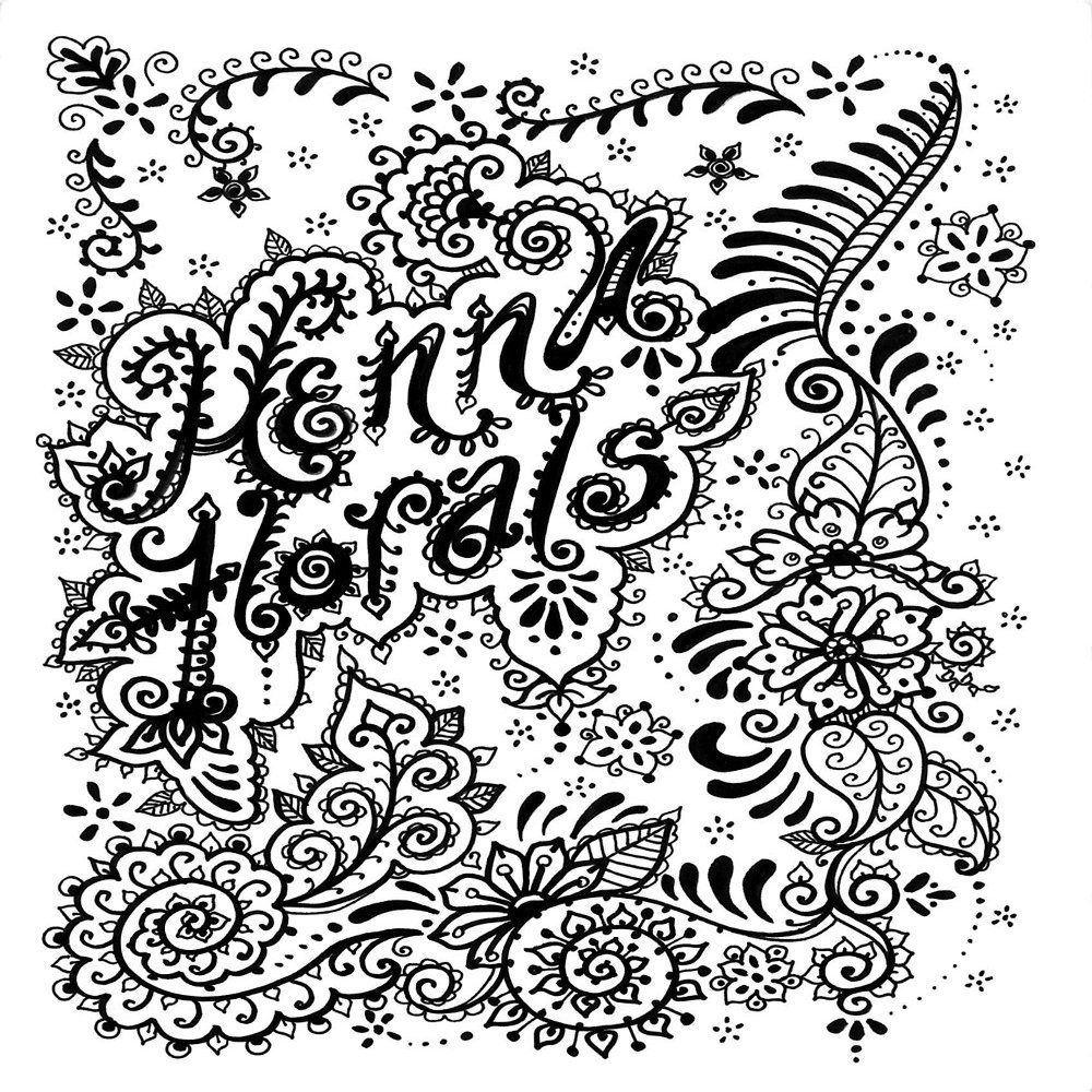 Henna Florals Tattoo Design Book, Inspiration Guide, and Adult Coloring Book. 100s of Intricate High-Res Henna Body Ink Artwork Sketches by Professional Artists to Trace, Stencil or Freehand