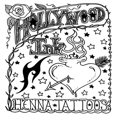 Hollywood Ink Tattoo Design Book, Inspiration Guide, and Adult Coloring Book. 100s of Intricate High-Res Henna Body Ink Artwork Sketches by Professional Artists to Trace, Stencil or Freehand