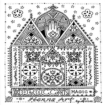 Moroccan Magic Tattoo Design Book, Inspiration Guide, and Adult Coloring Book. 100s of Intricate High-Res Henna Body Ink Artwork Sketches by Professional Artists to Trace, Stencil or Freehand