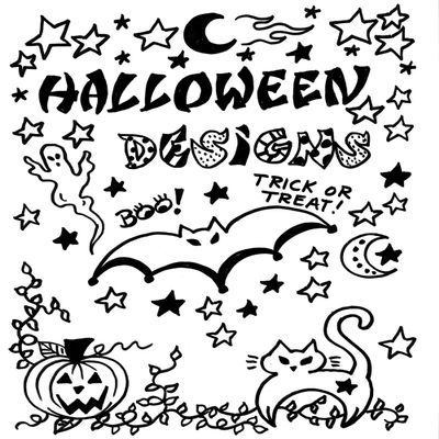 Halloween Tattoo Design Book, Inspiration Guide, and Adult Coloring Book. 100s of Intricate High-Res Henna Body Ink Artwork Sketches by Professional Artists to Trace, Stencil or Freehand