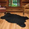 Bear Skin Shape Area Rug - Accent Throw Carpet - Black Shag Faux Fur - Fur Accents USA (3'x5', Black) view 1