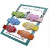 HAIR BOWS for Baby Girl, BEST BABY SHOWER, Small gingham hearts bows, pink, green, yellow, blue, red, orange Little Bows, mini soft bows for newborn, tiny soft baby hair bows Elastic Bands included view 1