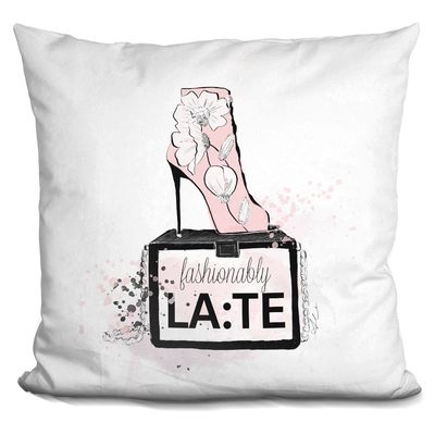 LiLiPi Fashionably Late Decorative Accent Throw Pillow