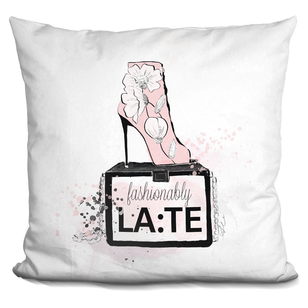 LiLiPi Fashionably Late Decorative Accent Throw Pillow