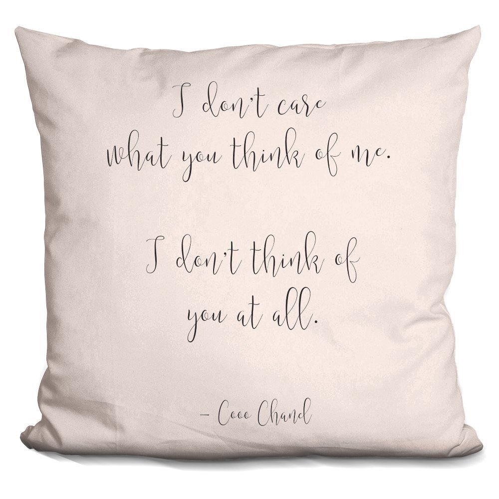LiLiPi I Don't Care Decorative Accent Throw Pillow