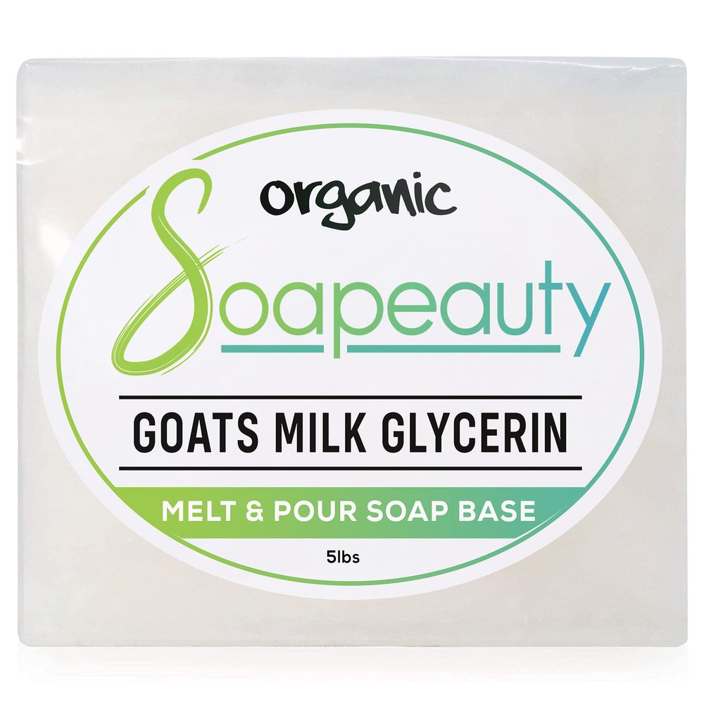 Melt and Pour Goat Milk Soap Base - Glycerin Melt and Pour Soap Base for Sensitive Skin - Perfect Clear Soap Base for Homemade Soap, Moisturizing Bar Soap & Diy Soap Mixing - 5 Lbs