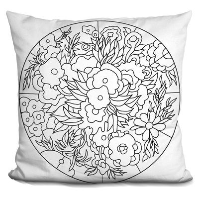 LiLiPi Flower Circle Decorative Accent Throw Pillow