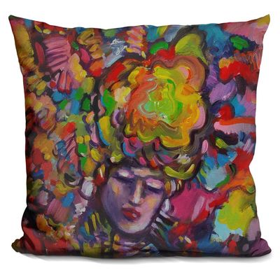 LiLiPi Mardi Gras Lady 6152 Decorative Accent Throw Pillow