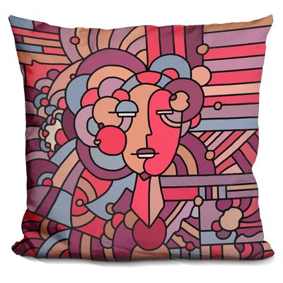 LiLiPi Pop-Art-Deco-Face-116 Decorative Accent Throw Pillow