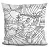 LiLiPi Retro Lineart Decorative Accent Throw Pillow view 1