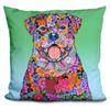 LiLiPi Flowers Rottweiler Decorative Accent Throw Pillow view 1