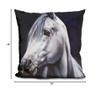 LiLiPi White Arabian Stallion Decorative Accent Throw Pillow view 2