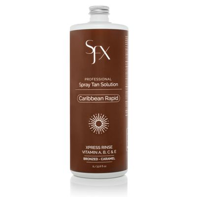 SunFX Caribbean Rapid - All Natural Spray Tanning Solution(100ml/3 fl oz, LIGHT SUMMER)