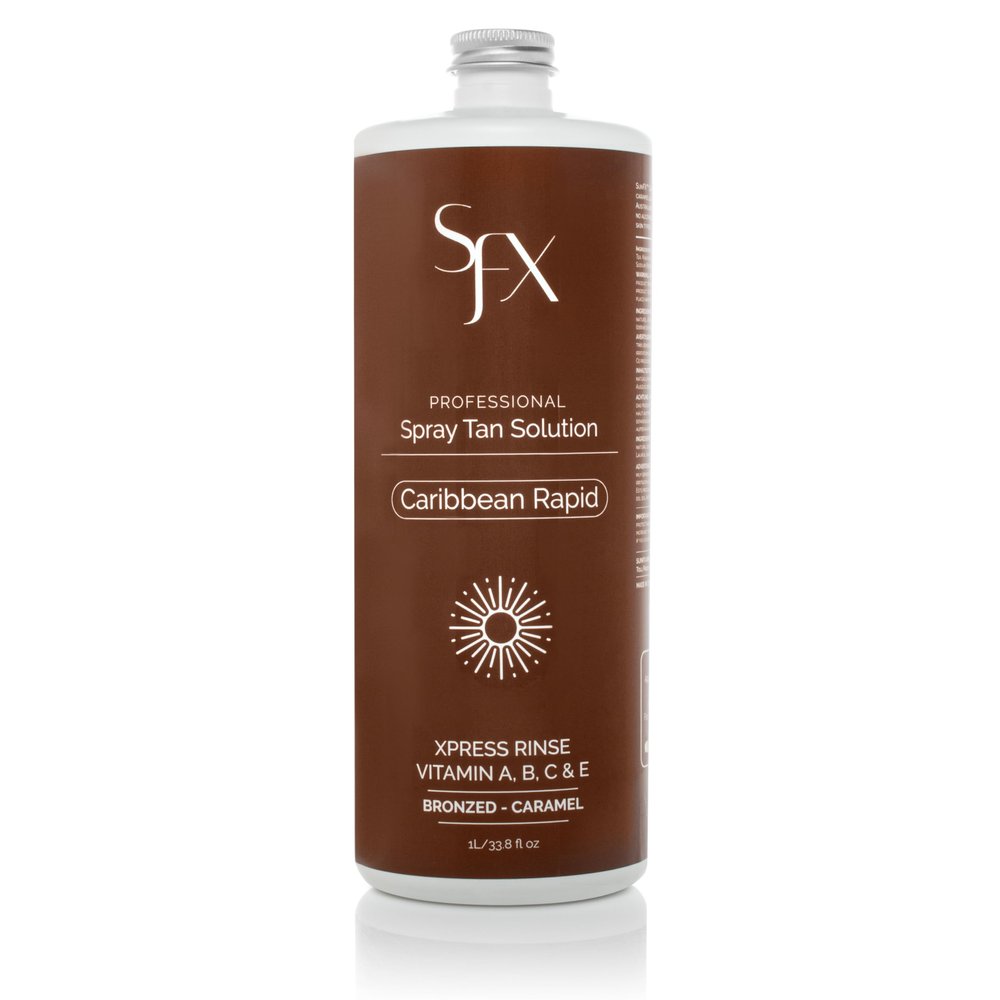 SunFX Caribbean Rapid - All Natural Spray Tanning Solution(100ml/3 fl oz, LIGHT SUMMER)