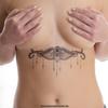 10 x TypB Underboob Tattoo - Black Sexy Under Breast Tattoo - Sternum Mandala - No China! (10) view 3