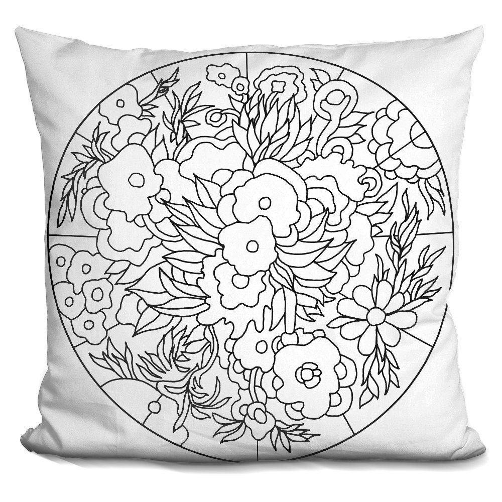LiLiPi Flower Circle 216 Decorative Accent Throw Pillow