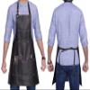 Facn Professional Leather Hair Cutting Hairdressing Barber Apron Cape for Salon Hairstylist - Multi-use, Adjustable with 6 pockets - Heavy Duty Premium Quality - Limited Edition - 28" x 24" (Black) view 3