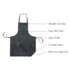 Facn Professional Leather Hair Cutting Hairdressing Barber Apron Cape for Salon Hairstylist - Multi-use, Adjustable with 6 pockets - Heavy Duty Premium Quality - Limited Edition - 28" x 24" (Black) view 4