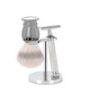 MHLE Universal Stand for Razors & Shaving Brushes | Shave Accessory | Chrome Modern Design view 2