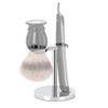 MHLE Universal Stand for Razors & Shaving Brushes | Shave Accessory | Chrome Modern Design view 3