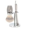 MHLE Universal Stand for Razors & Shaving Brushes | Shave Accessory | Chrome Modern Design view 4