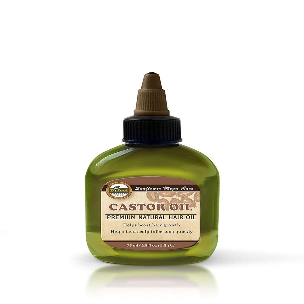 Difeel Mega Care Castor Oil 2.5 ounce - Natural Castor Oil for Hair Growth