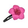 AeraVida Cute and Colorful Fuschia Pink Tropical Flower Leather Hair Clip |Flower Hair Clip | Hair Clip Accessories | Leather Hair Clips for Women | Pink Color Hair Clips view 1