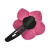 AeraVida Cute and Colorful Fuschia Pink Tropical Flower Leather Hair Clip |Flower Hair Clip | Hair Clip Accessories | Leather Hair Clips for Women | Pink Color Hair Clips view 3