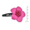AeraVida Cute and Colorful Fuschia Pink Tropical Flower Leather Hair Clip |Flower Hair Clip | Hair Clip Accessories | Leather Hair Clips for Women | Pink Color Hair Clips view 4