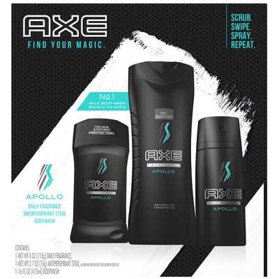 AXE Regimen Gift Set for Men, Apollo, 3 Piece