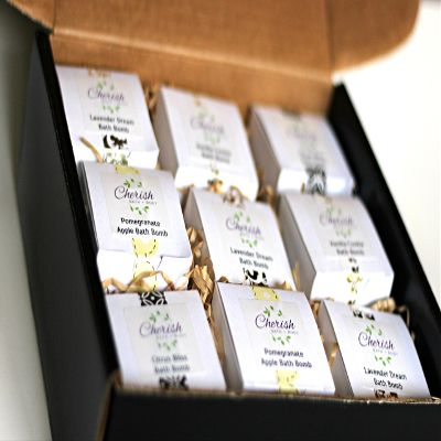 Bath Bomb Gift Box, Set of 9 Bath Bombs
