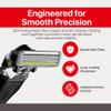 Feather - F3 Shaving Razor - Pivoting Head Shaving Razor with Wavy Guard and SiC Ceramic Coating - 3 Blade Shave Cartridge for Regular to Sensitive Face and Skin - Disposable Blades view 2