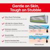 Feather - F3 Shaving Razor - Pivoting Head Shaving Razor with Wavy Guard and SiC Ceramic Coating - 3 Blade Shave Cartridge for Regular to Sensitive Face and Skin - Disposable Blades view 3