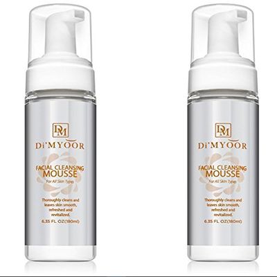 Facial Cleansing Mousse with Non-Drying Formula - Purifying Deep Foaming Cleanser - Foam Face Wash for Women and Men - Balances, Regenerates & Smoothens All Skin Types - 6.35 fl oz/ 180ml, 2 Pack