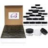 100 Jars - Beauticom High-Graded 5 Grams/5 mL BPA Free Thick Clear Acrylic 100% NO LEAK Plastic Jars empty Container Black Lid for Cosmetic, Lip Balm, Beads, Creams, Lotion, Liquids, Sample, Travel view 1