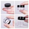 100 Jars - Beauticom High-Graded 5 Grams/5 mL BPA Free Thick Clear Acrylic 100% NO LEAK Plastic Jars empty Container Black Lid for Cosmetic, Lip Balm, Beads, Creams, Lotion, Liquids, Sample, Travel view 2
