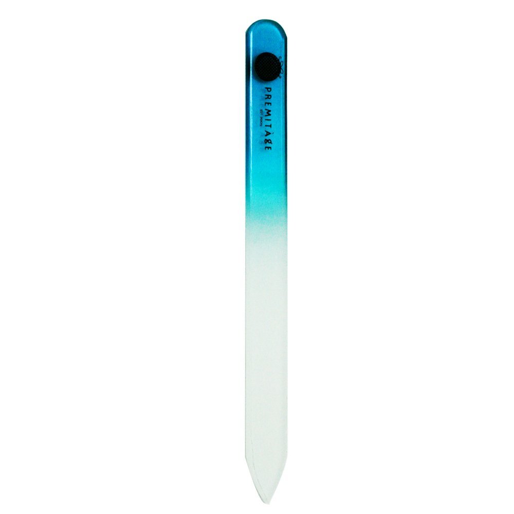 Premitage Nail Files | Double Sided Buffers, Crystal Glass, Excellent 280 Grit (1-pcs OCEANUS Blue)
