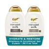 OGX Nourishing + Coconut Milk Sulfate Free Shampoo and Conditioner Set, Hydrates & Softens Hair, Lipi Pro Shield Technology, Creamy Coconut Milk White Peach & Shea Butter Scent, 2 Items, 2 x 13 fl oz view 1