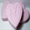 3 Fresh Cut Rose Scented Lg Heart Shaped Soaps Gift Set - Shea Butter Goat Milk Soap view 1