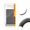 NAGARAKU Double Tips Flat Ellipse Eyelash Extensions Supplies 0.20 C curl 9mm Natural Charcoal Color Faux Mink Super Soft Split Tips Lash Individual Lashes view 1