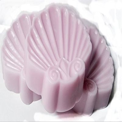 3 Seashell Soaps Gift Set - Assorted Pink Floral Scents Shea Butter Goat Milk Soap