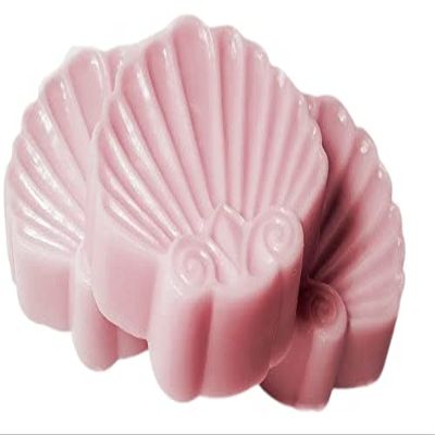 3 Seashell Soaps Gift Set - Fresh Cut Rose Scent Shea Butter Goat Milk Soap
