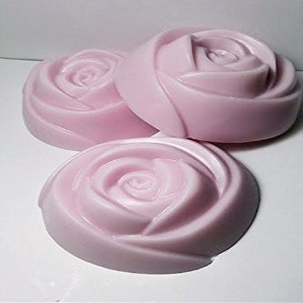 3 Rosebud Shaped Soaps Gift Set - Fresh Cut Rose Scent Shea Butter Goat Milk Soap