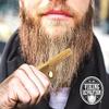 Folding Beard Comb w/Carrying Pouch for Men - All Natural Wooden Beard Comb w/Gift Box - Green Sandalwood Comb for Grooming & Combing Hair, Beards and Mustaches by Viking Revolution view 2