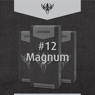 Precision Needles, Tattoo Needles #12 (0.35mm) Standard Magnum 2mm Long Taper, 21 Point Model 1221M1, Box of 50